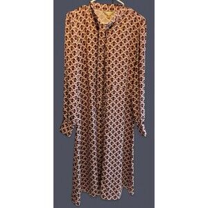 Vintage style geometric print shirt dress